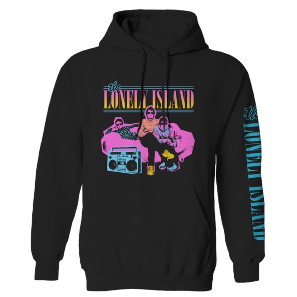 The Lonely Island black medium hoodie boom box print sleeve tour